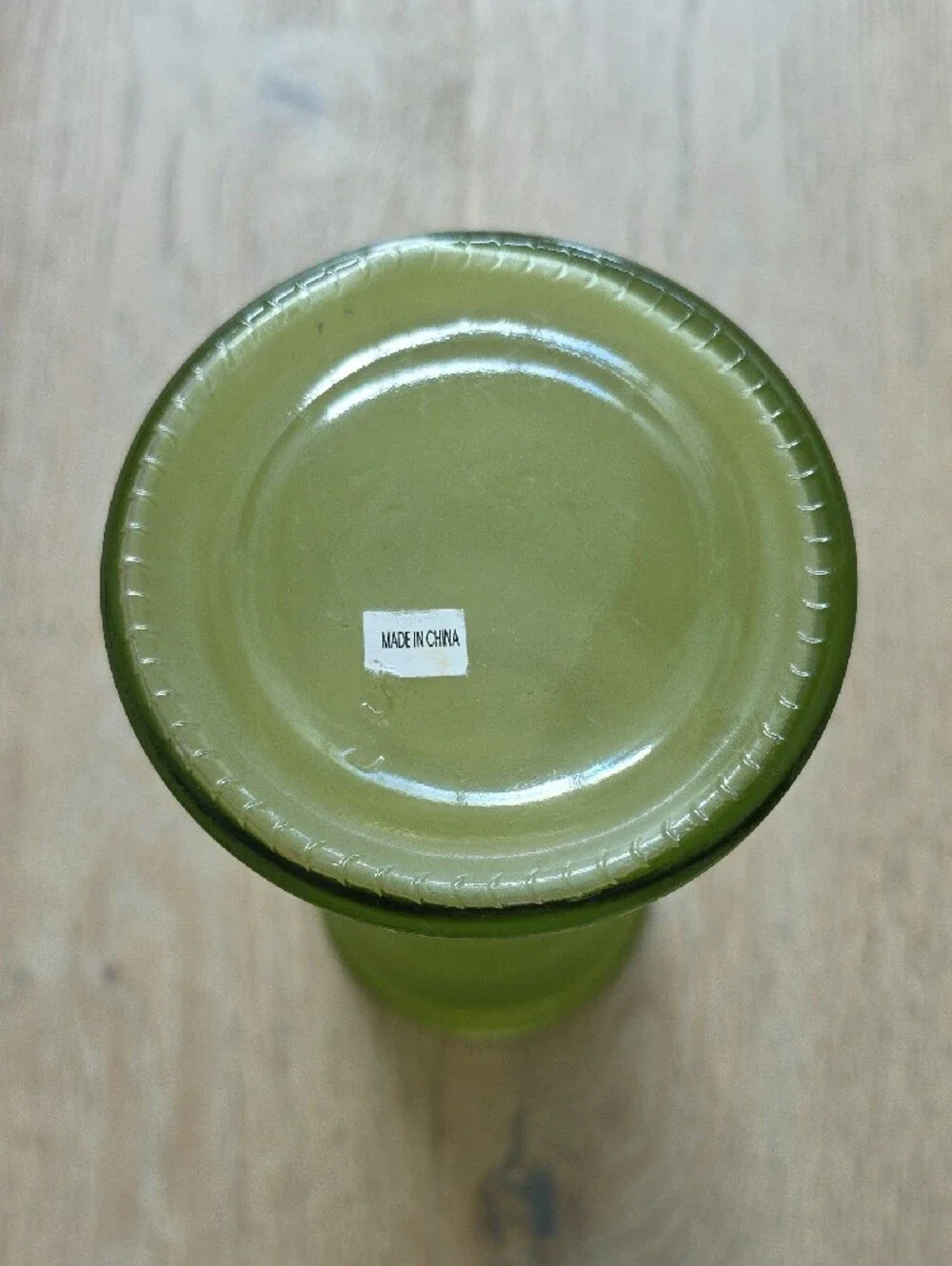 Green Frosted Glass Vase